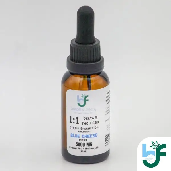 Delta 8 THC W/CBD, CBG Awakening Oil Strain Specific- Blue Cheese (Indica)